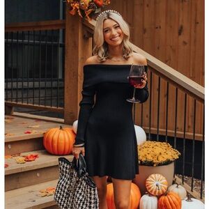 Elegant Black Off-Shoulder Dress